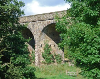 5c Lancs Yorks railway viaduct near Downham Bridge 1