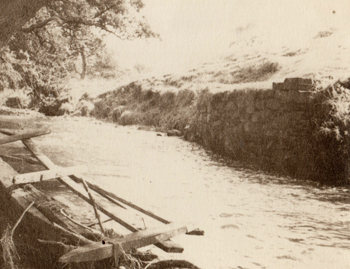 Bridge at Stankhill Beck destroyed