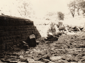 Culvert under railway line damaged