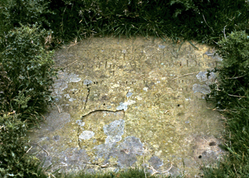 Twiston Quaker burial ground gravestone enh 350